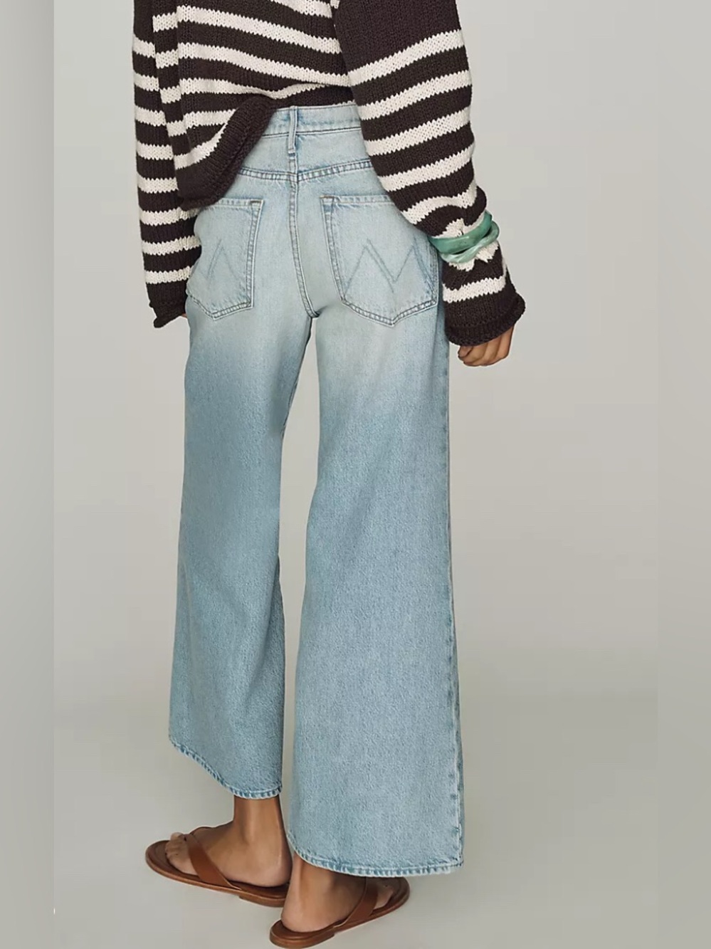 MOTHER Light Wash High-Rise Wide Leg Jeans - Picture 4 of 14